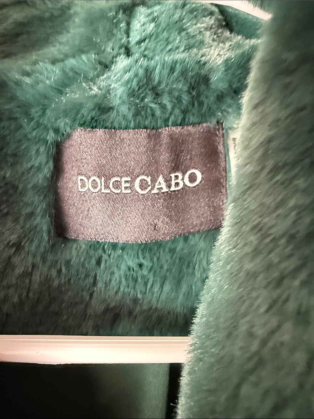 Dolce Cabo Forest Green Faux Fur Teddy Jacket. Beautiful no flaws - Picture 4 of 11